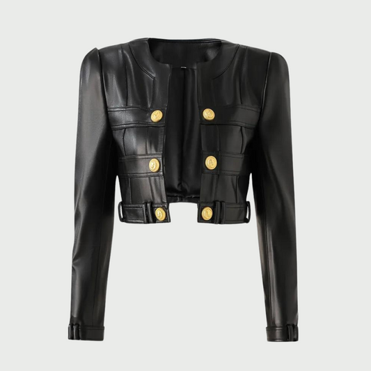 Black Moto Crop Jacket