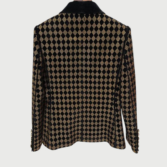 Sequined Tuxedo Blazer