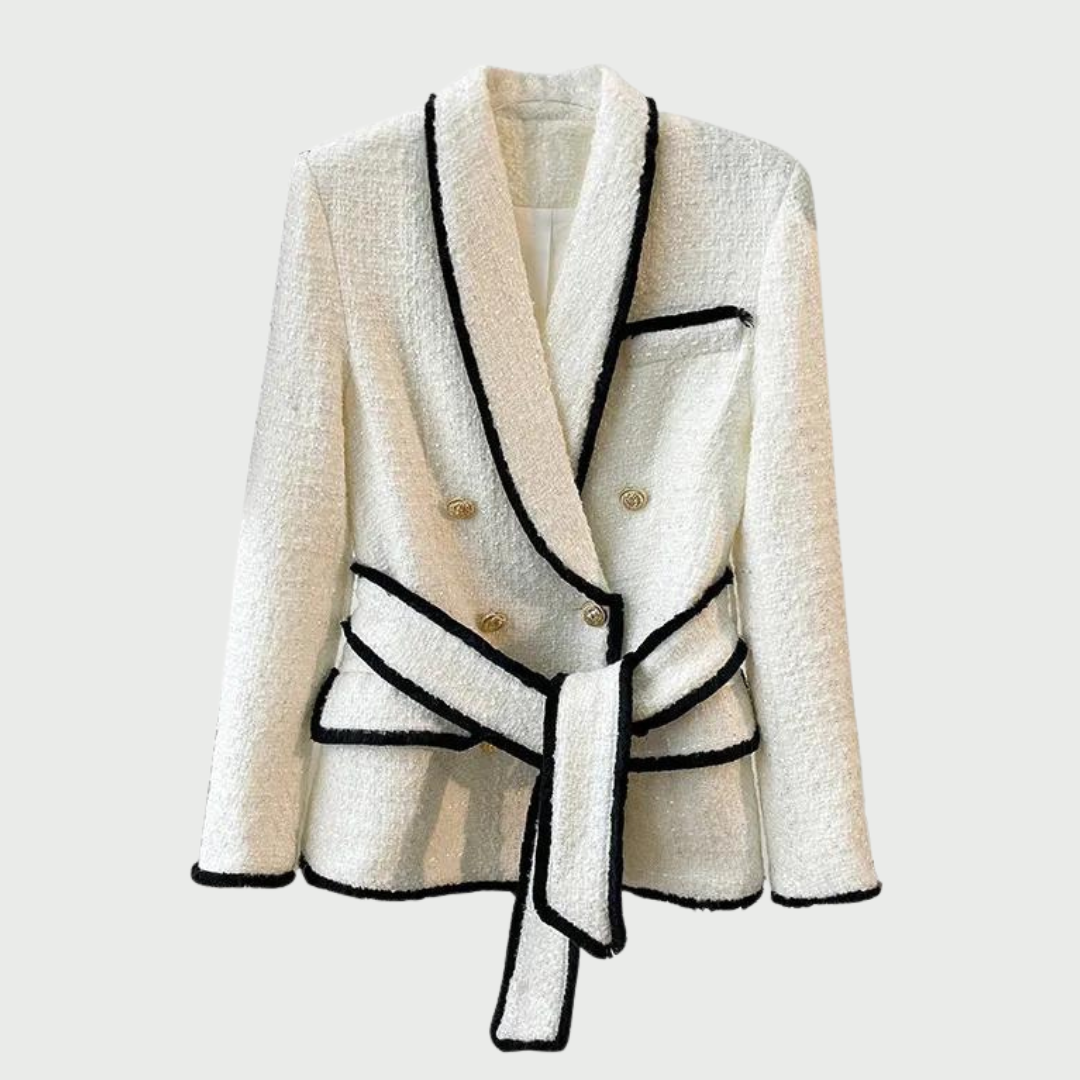 Belted Tweed Blazer