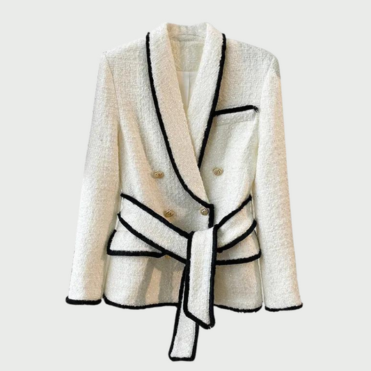 Belted Tweed Blazer