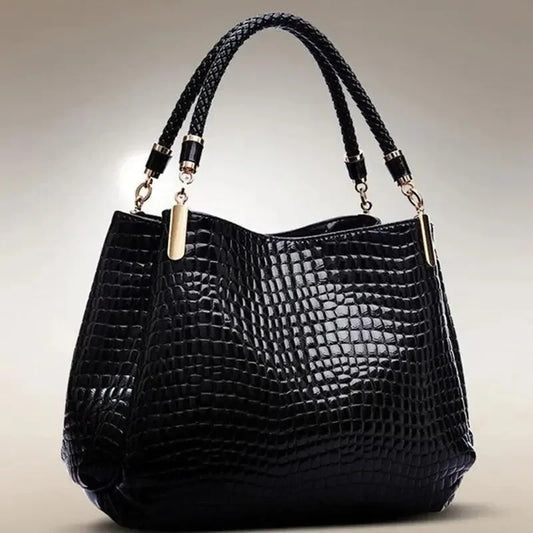 Black Embossed Tote Bag