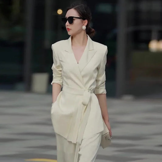 Elegant White Suit Set