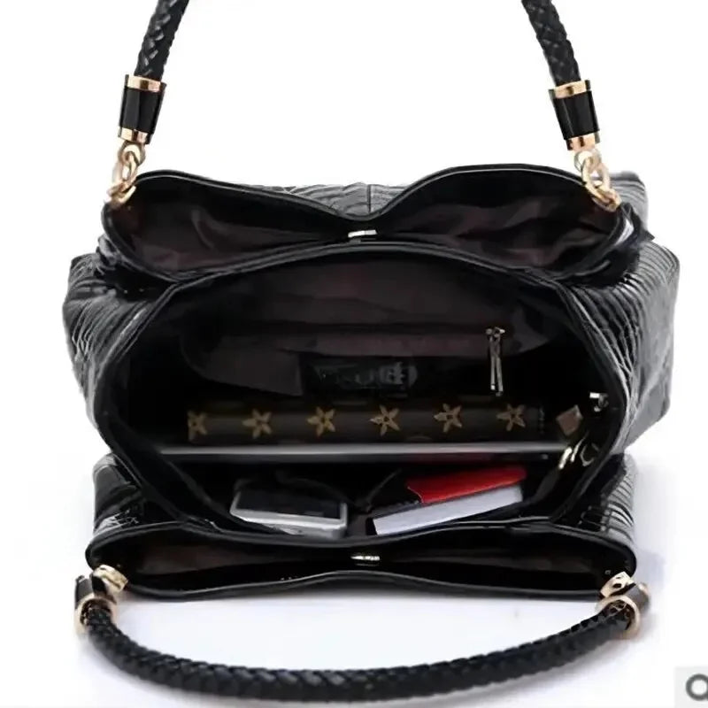 Black Embossed Tote Bag