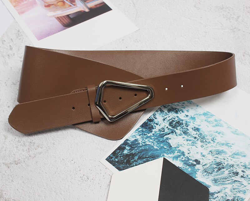 Wide Leather Waist Belt