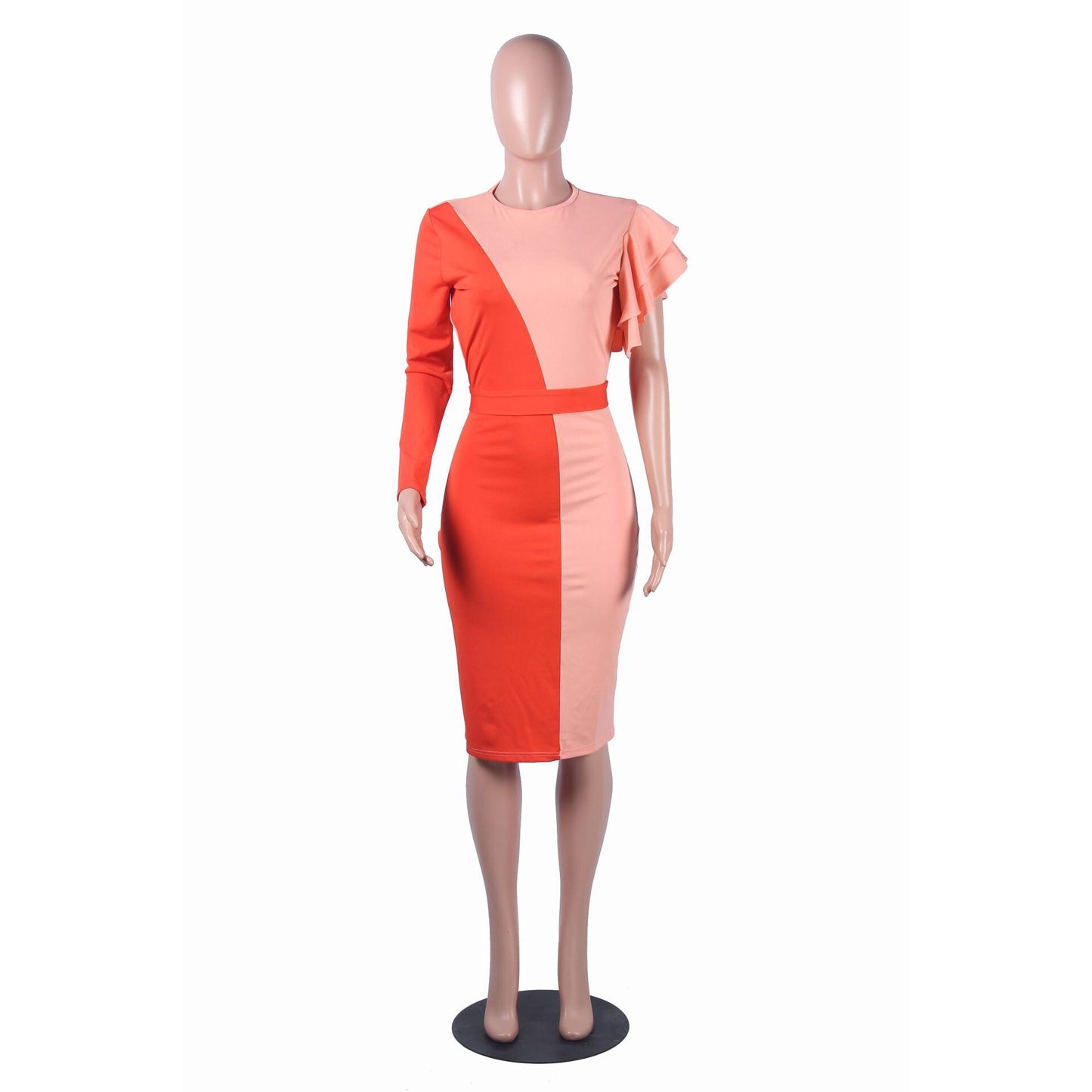 Ruffle Sleeve Midi Dress