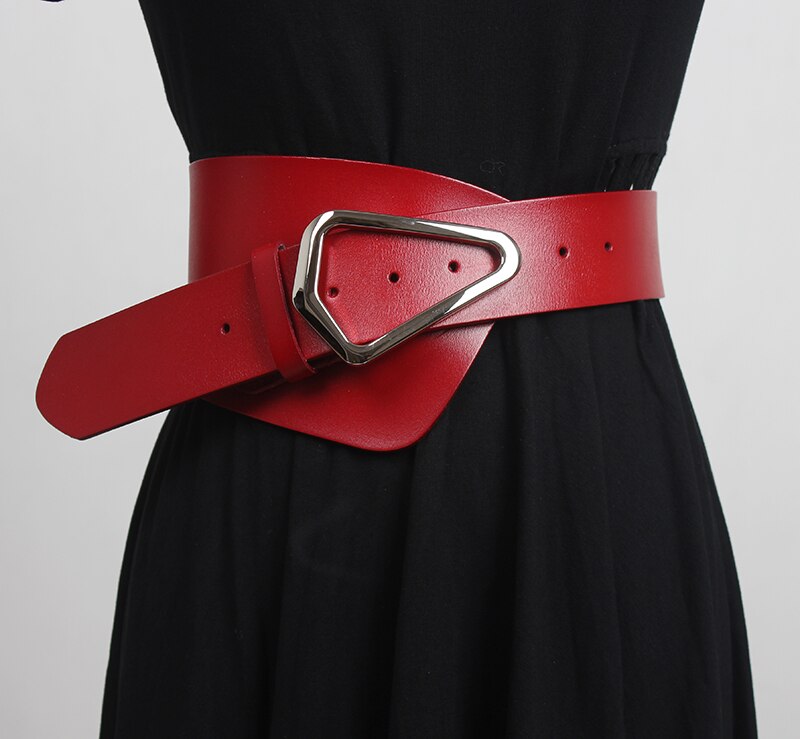 Wide Leather Waist Belt