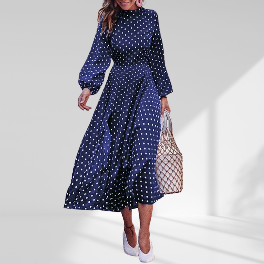 lantern sleeve midi dress Apricot Floral Print Lantern Sleeve Ruffle Hem Midi Dress