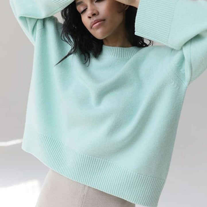 Relaxed Turtleneck Knit Sweater