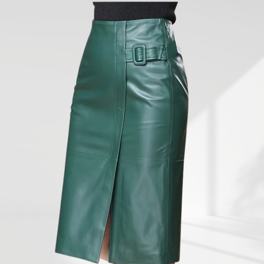 Genuine Leather Pencil Skirt