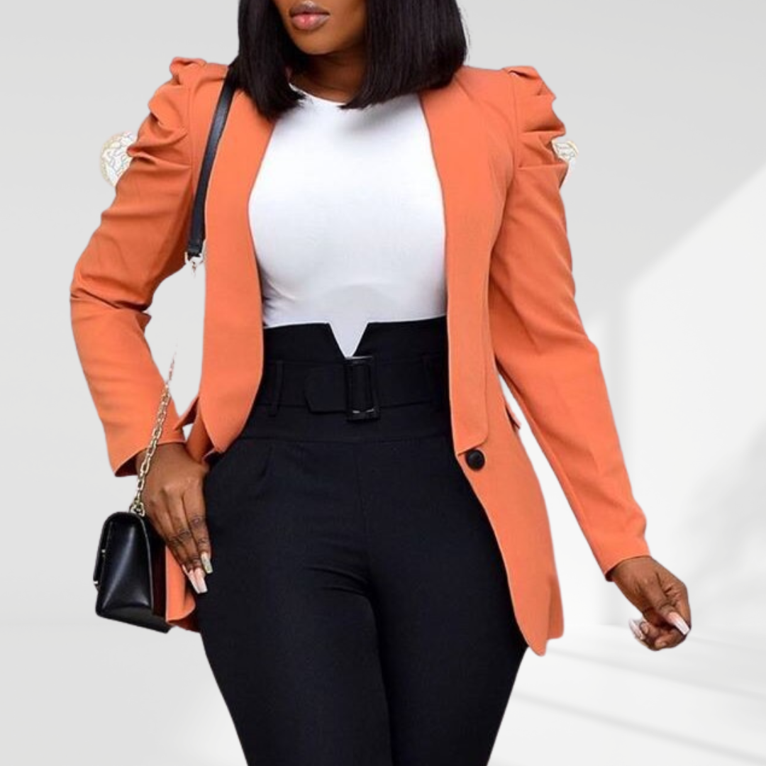 Single Button Knit Blazer