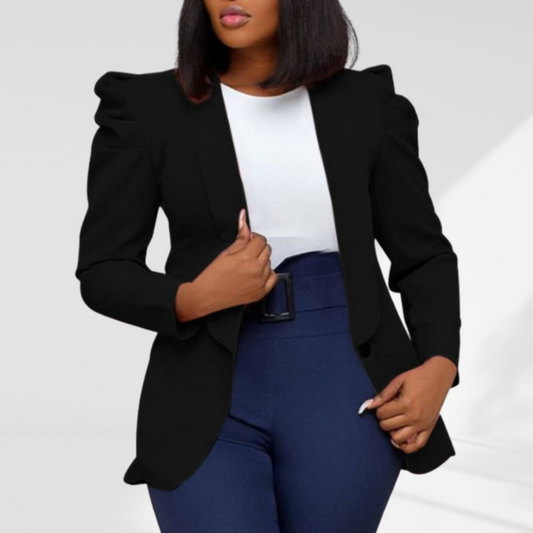 Single Button Knit Blazer