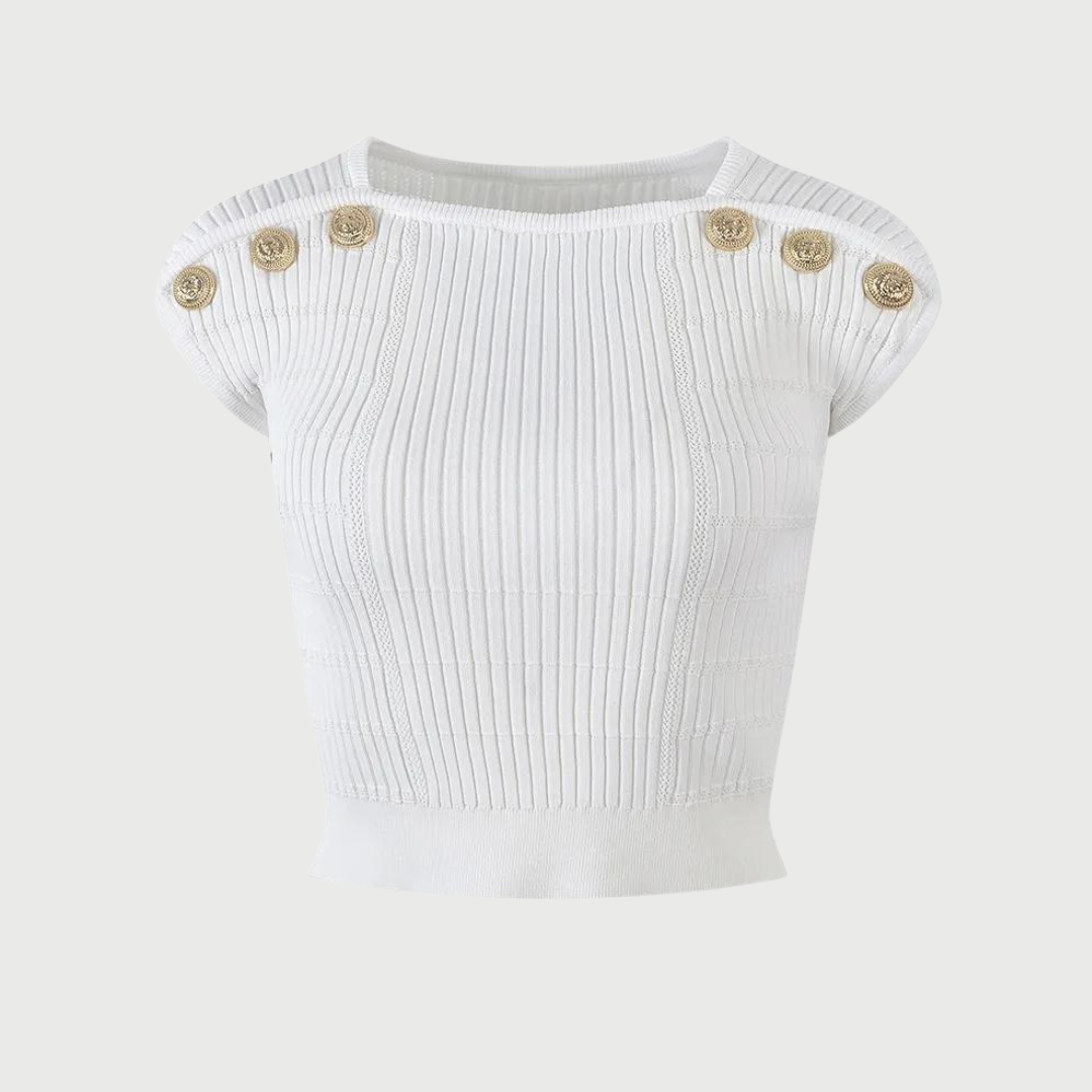 Cropped Ribbed Knit Tank Top