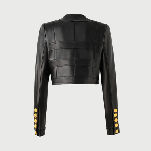 Black Moto Crop Jacket