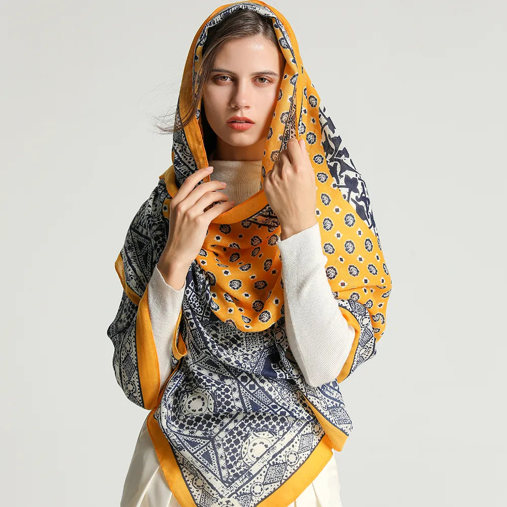 Oversize Printed Scarf