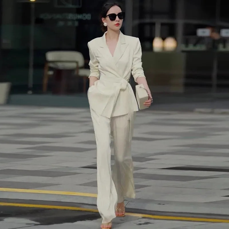 Elegant White Suit Set
