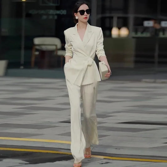 Elegant White Suit Set