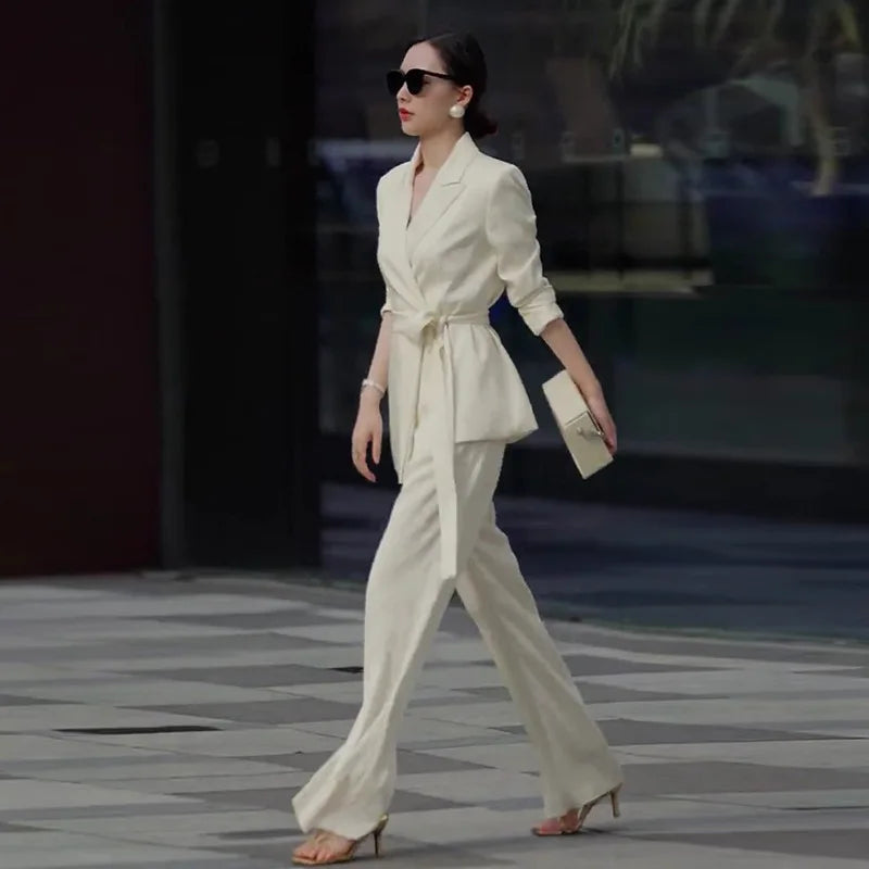 Elegant White Suit Set