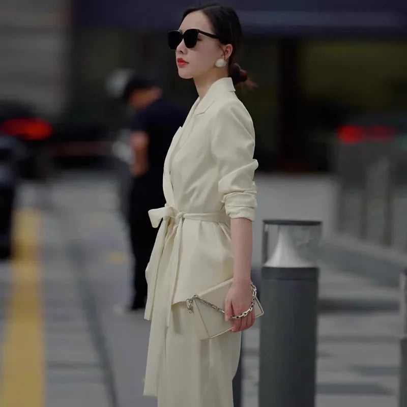 Elegant White Suit Set