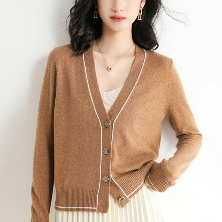 V-neck Knit Cardigan