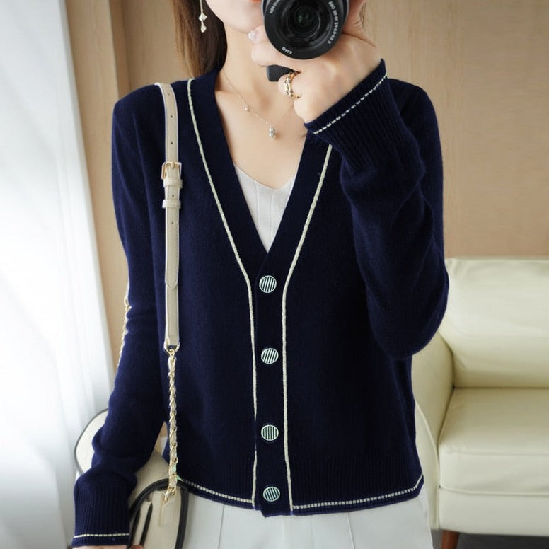 V-neck Knit Cardigan