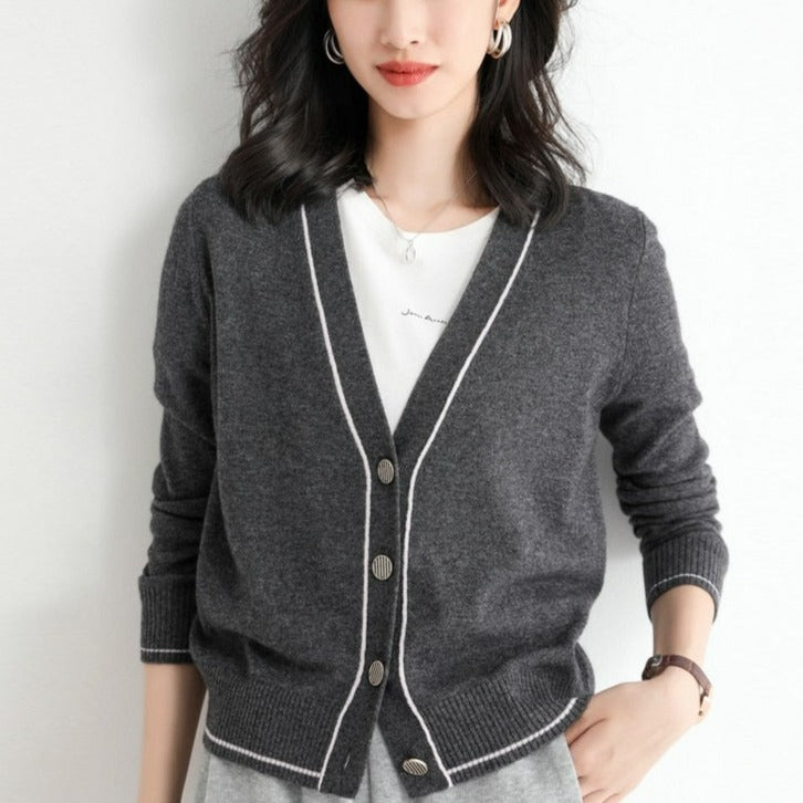 V-neck Knit Cardigan