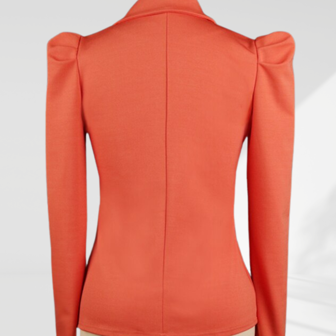 Single Button Knit Blazer